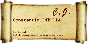 Constantin Júlia névjegykártya